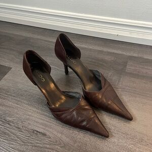 Aldo Dark Brown Pointed Heels